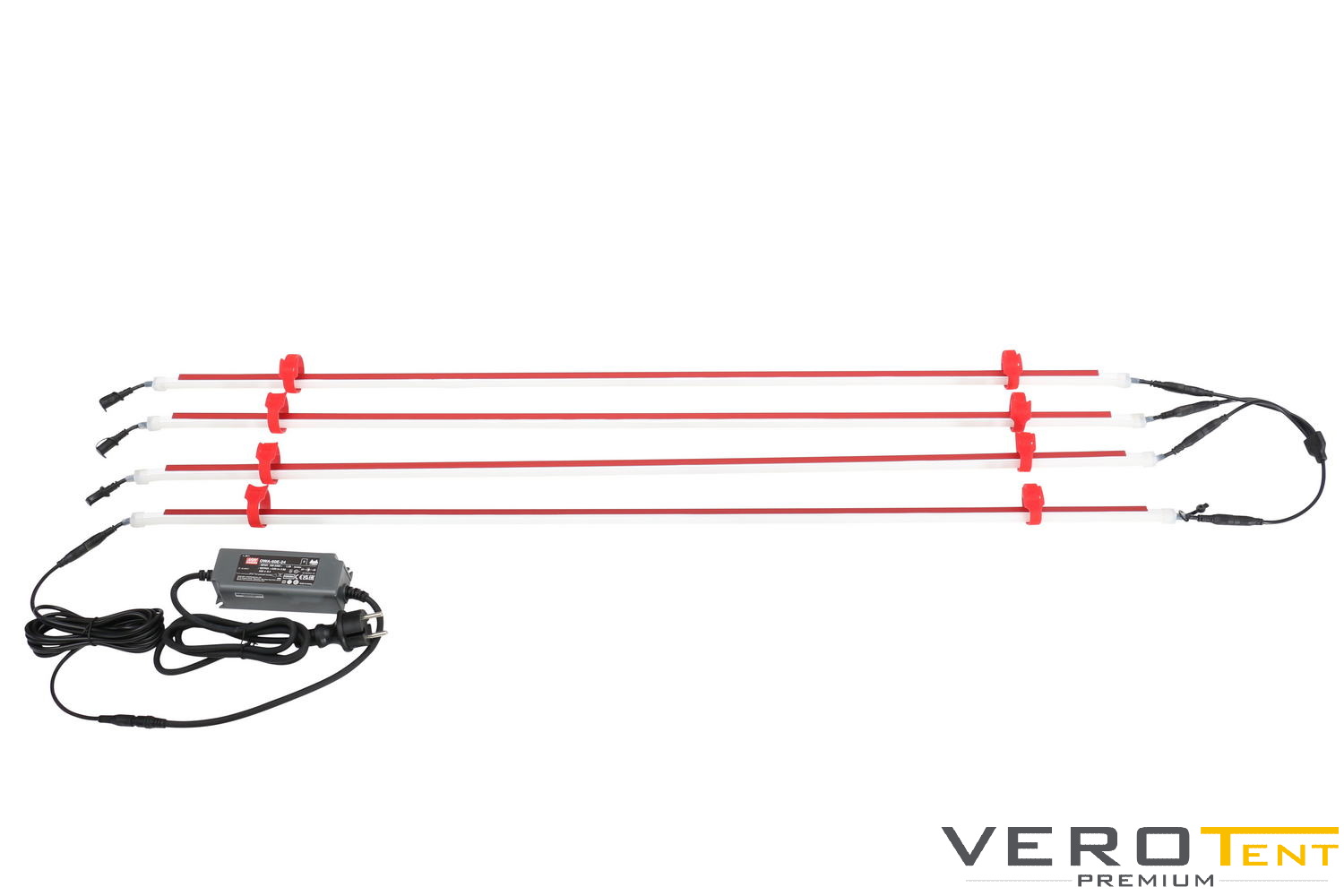 VeroTENT Lichtsystem: 4x100cm LED Leiste - Universal rot