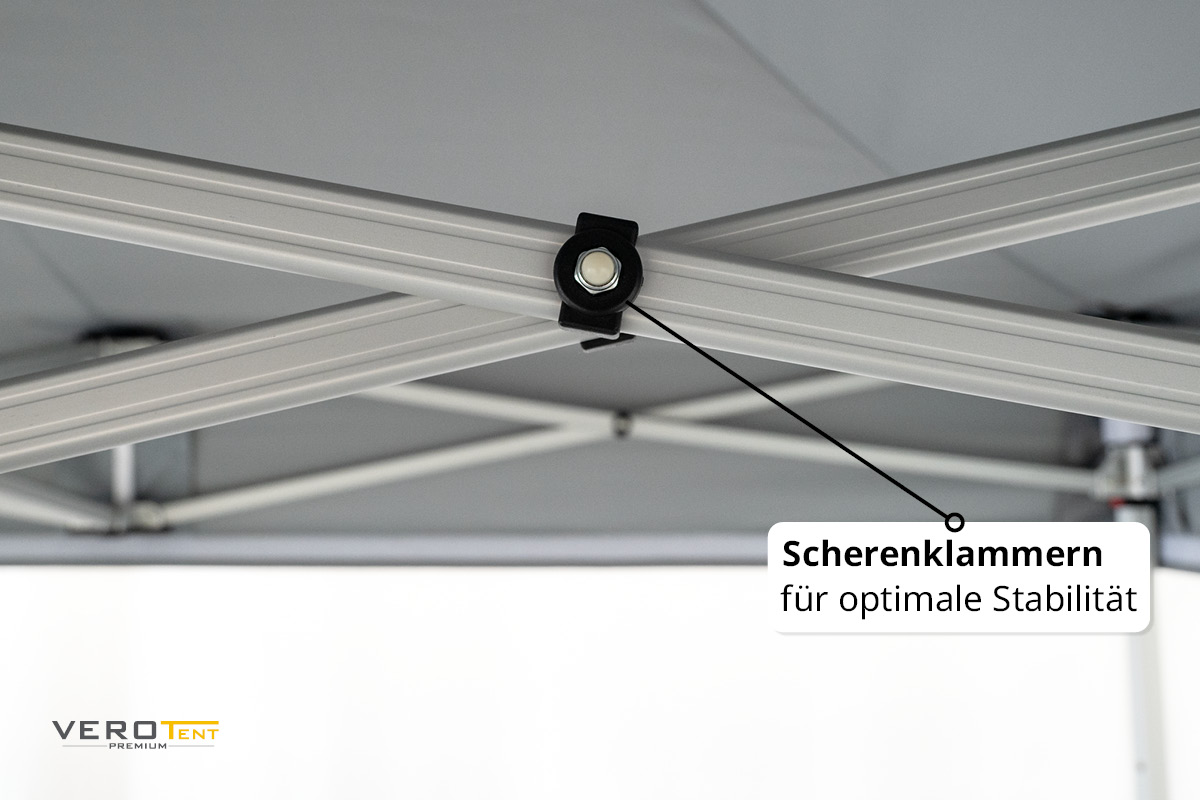 Profi Faltpavillon Alu Hexagon Luxea starke Scheren