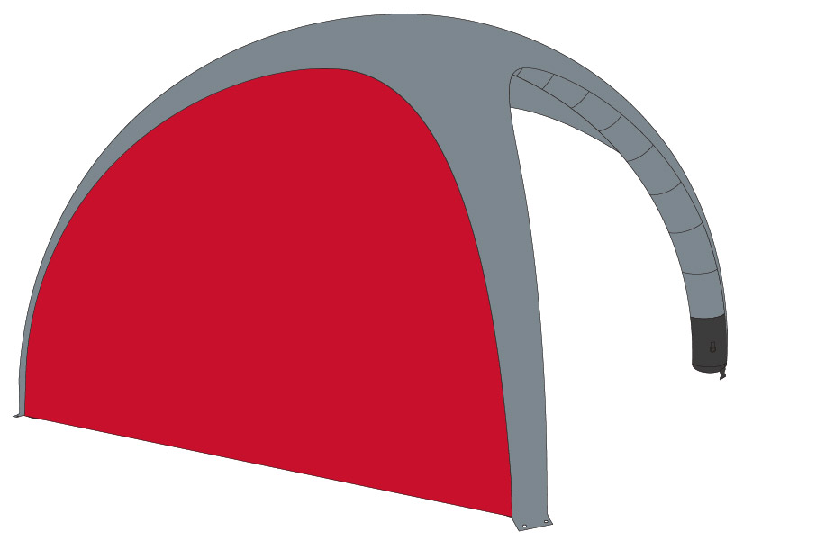 Luftzelt Classic Wand 5x5m, Farbe Rot