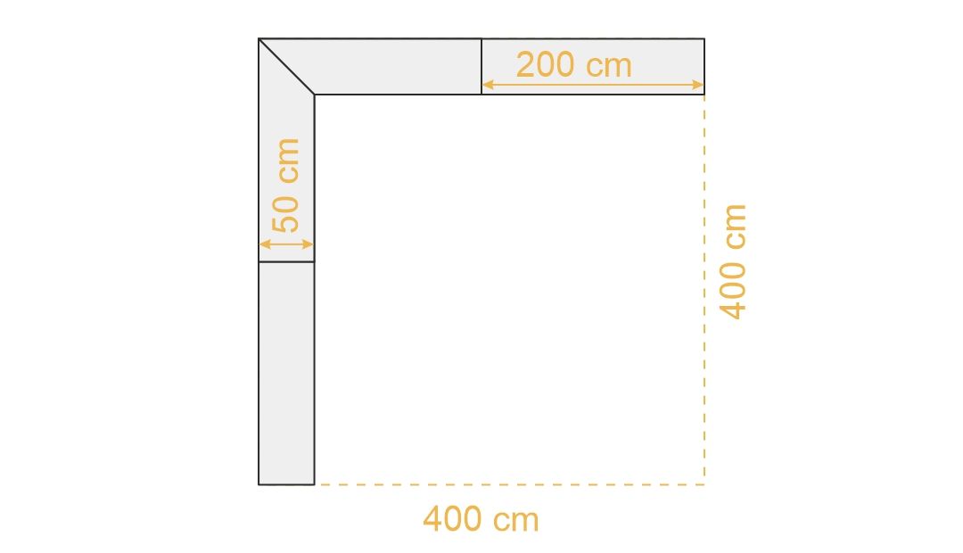 Thekensystem Faltzelt 4 X 4 2 Seiten L Form