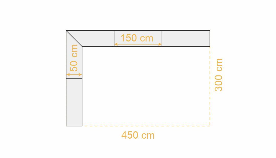 Thekensystem Faltzelt 4.5 X 3 2 Seiten L Form