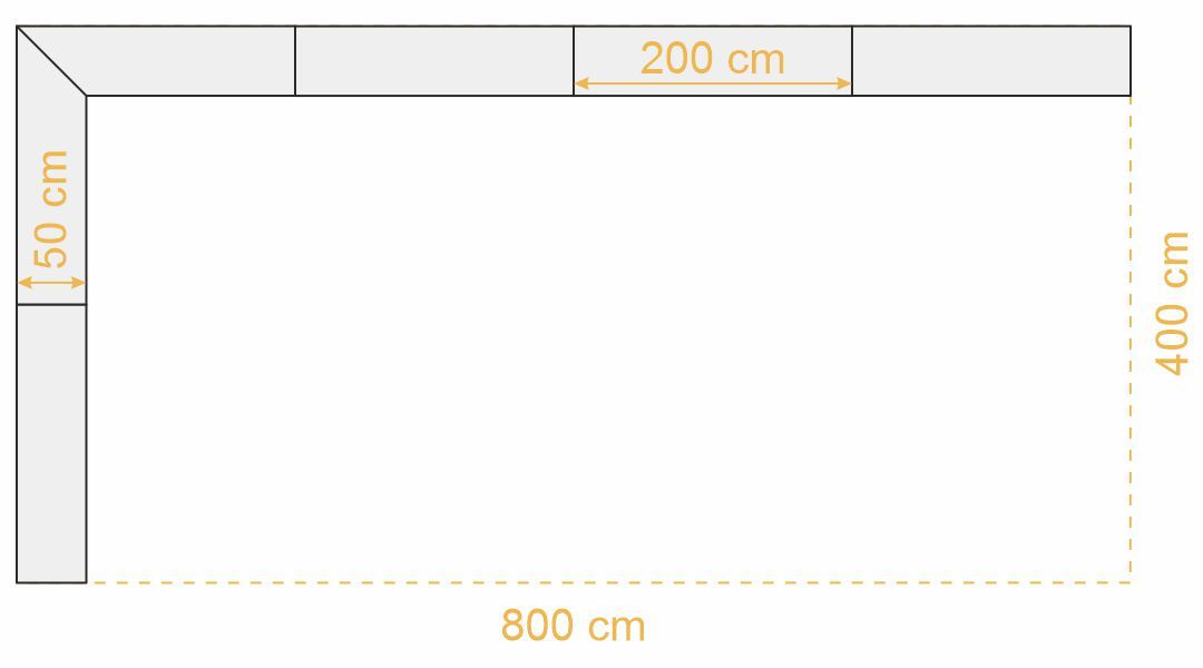 Thekensystem Faltzelt 4 X 8 2 Seiten L Form