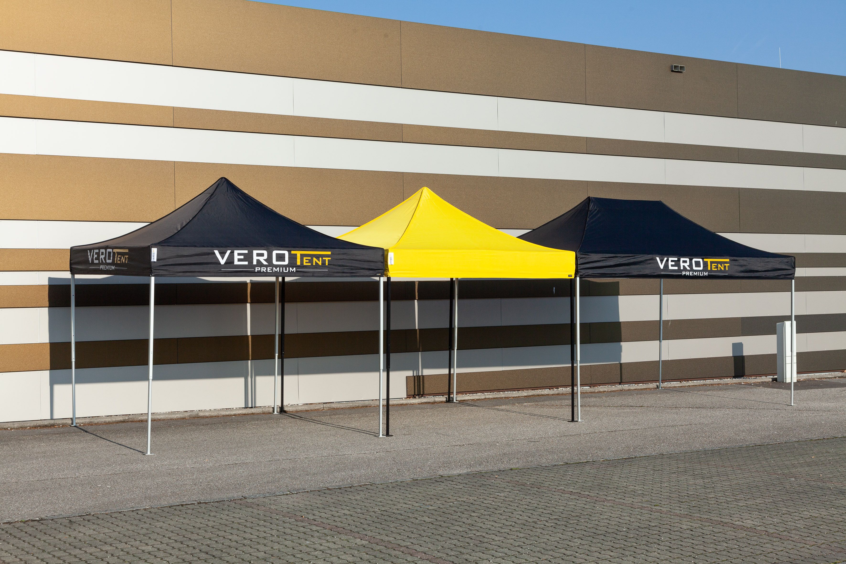 Stabiles Faltzelt wasserdicht bedruckt